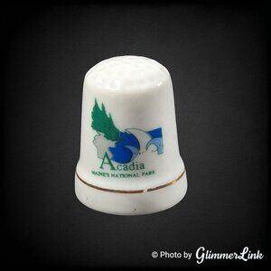 Acadia National Park Maine Souvenir Porcelain Collectible Thimble